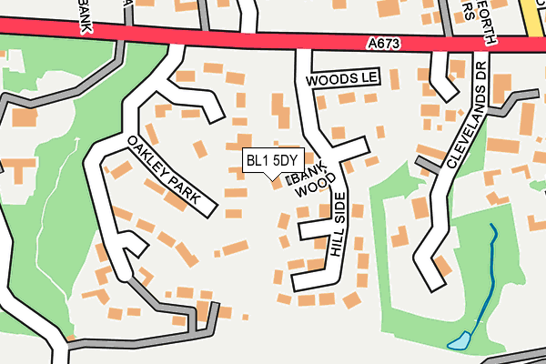 BL1 5DY map - OS OpenMap – Local (Ordnance Survey)