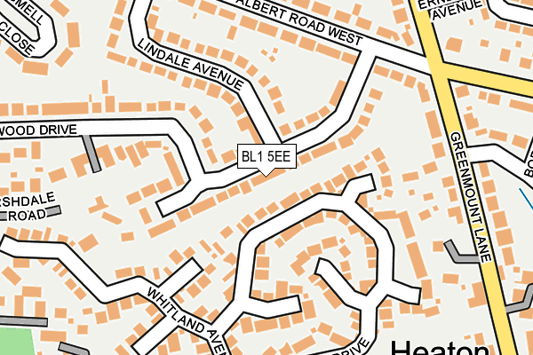 BL1 5EE map - OS OpenMap – Local (Ordnance Survey)