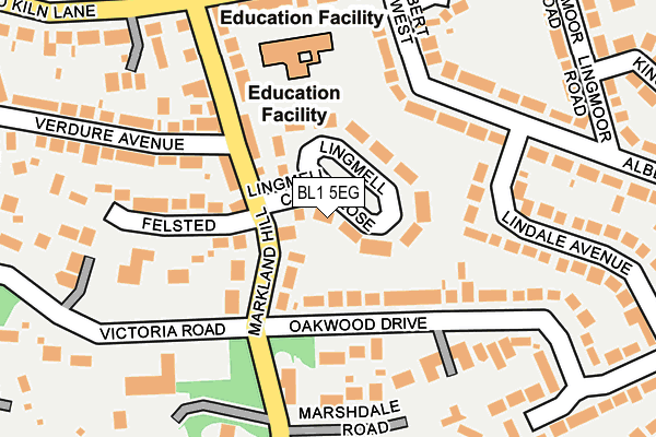 BL1 5EG map - OS OpenMap – Local (Ordnance Survey)