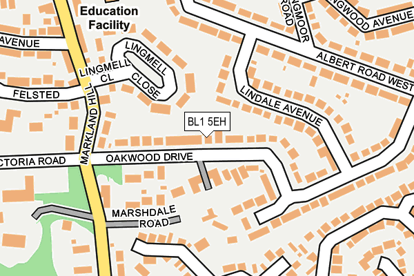 BL1 5EH map - OS OpenMap – Local (Ordnance Survey)