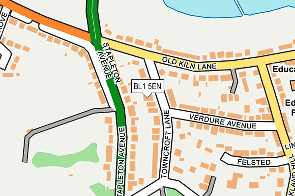BL1 5EN map - OS OpenMap – Local (Ordnance Survey)