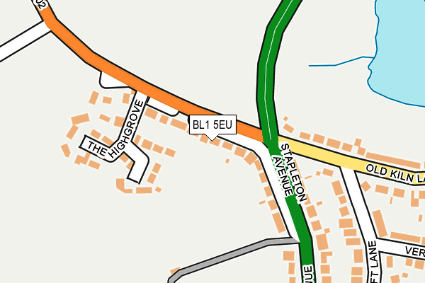 BL1 5EU map - OS OpenMap – Local (Ordnance Survey)