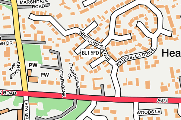 BL1 5FD map - OS OpenMap – Local (Ordnance Survey)
