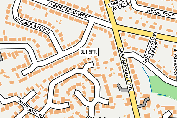 BL1 5FR map - OS OpenMap – Local (Ordnance Survey)