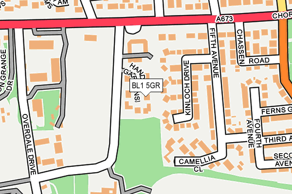 BL1 5GR map - OS OpenMap – Local (Ordnance Survey)