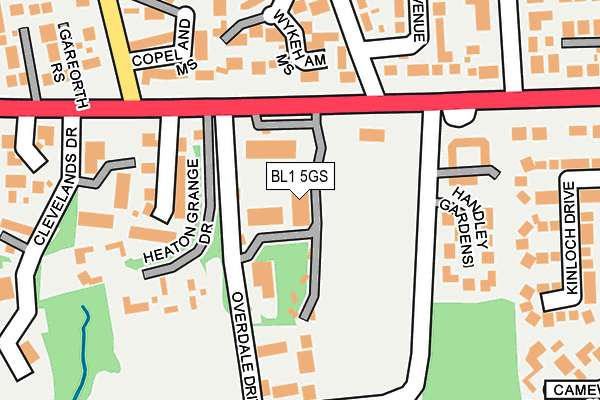BL1 5GS map - OS OpenMap – Local (Ordnance Survey)