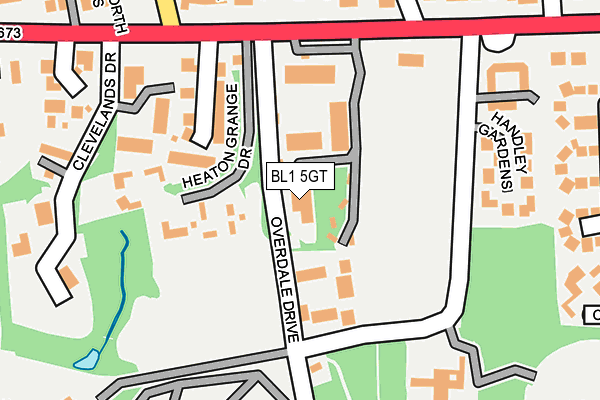 BL1 5GT map - OS OpenMap – Local (Ordnance Survey)