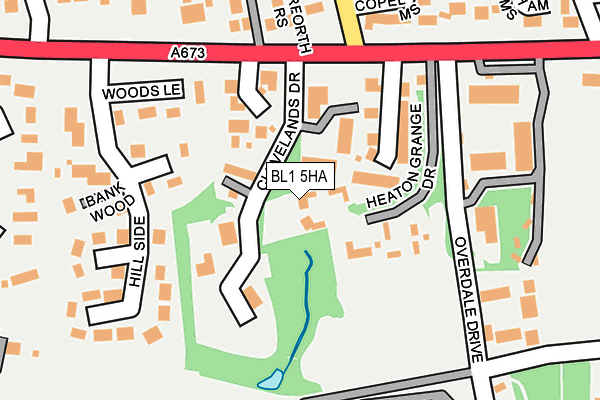 BL1 5HA map - OS OpenMap – Local (Ordnance Survey)