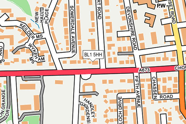 BL1 5HH map - OS OpenMap – Local (Ordnance Survey)