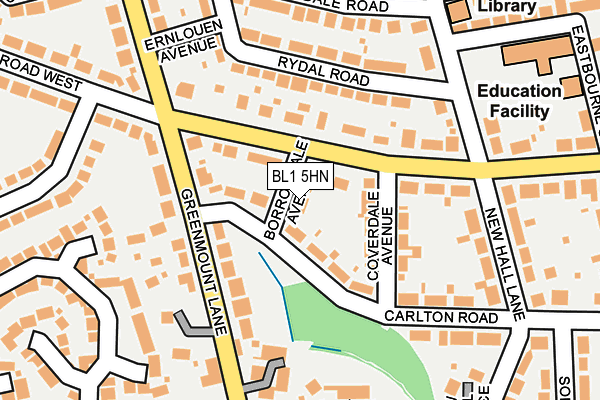 BL1 5HN map - OS OpenMap – Local (Ordnance Survey)