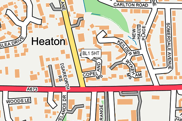 BL1 5HT map - OS OpenMap – Local (Ordnance Survey)