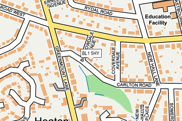 BL1 5HY map - OS OpenMap – Local (Ordnance Survey)