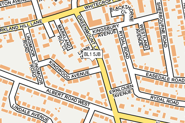 BL1 5JB map - OS OpenMap – Local (Ordnance Survey)
