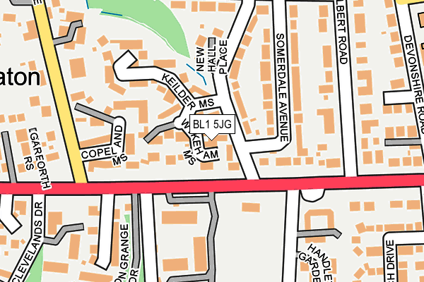BL1 5JG map - OS OpenMap – Local (Ordnance Survey)