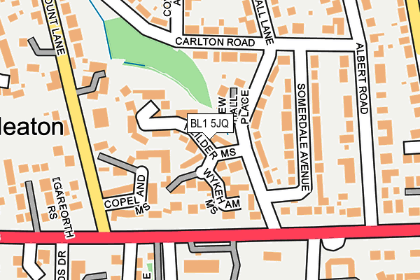 BL1 5JQ map - OS OpenMap – Local (Ordnance Survey)