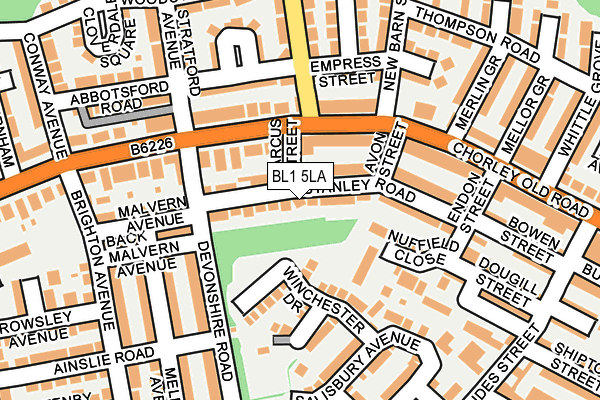 BL1 5LA map - OS OpenMap – Local (Ordnance Survey)