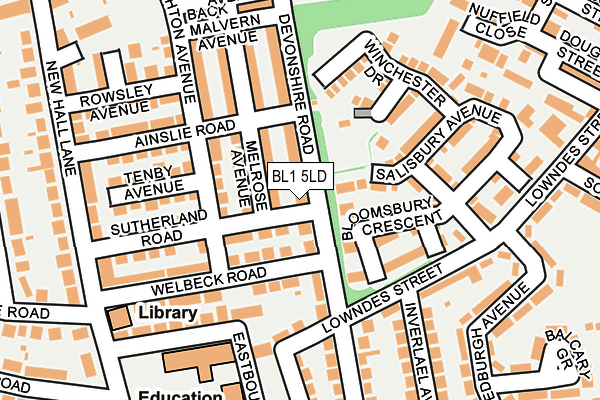 BL1 5LD map - OS OpenMap – Local (Ordnance Survey)