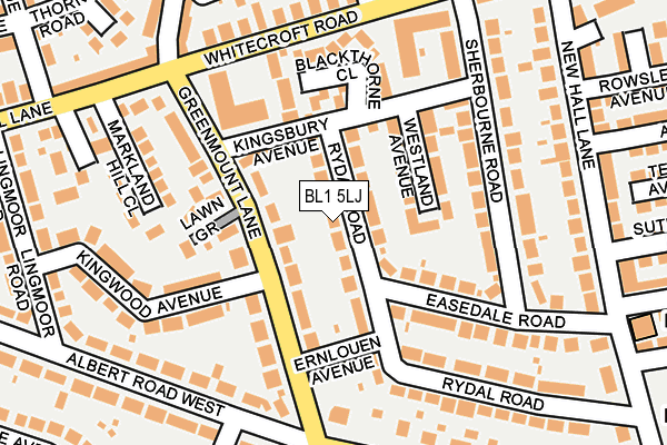 BL1 5LJ map - OS OpenMap – Local (Ordnance Survey)