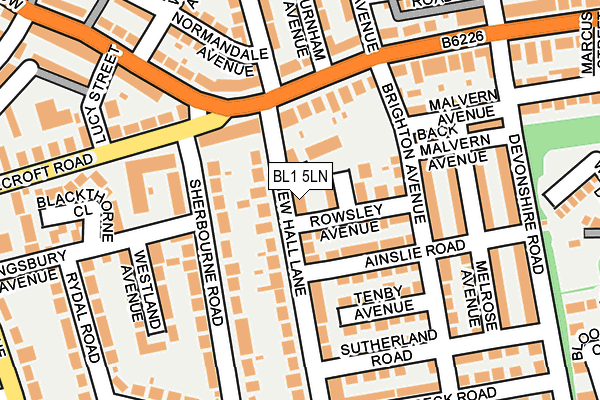 BL1 5LN map - OS OpenMap – Local (Ordnance Survey)
