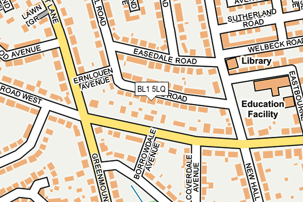 BL1 5LQ map - OS OpenMap – Local (Ordnance Survey)