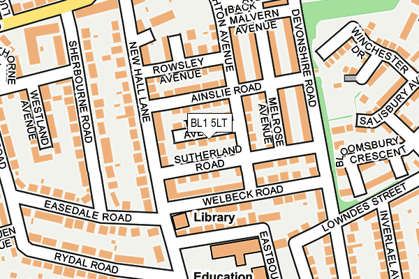 BL1 5LT map - OS OpenMap – Local (Ordnance Survey)