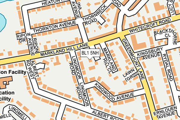 BL1 5NH map - OS OpenMap – Local (Ordnance Survey)