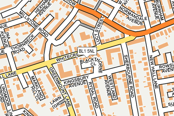 BL1 5NL map - OS OpenMap – Local (Ordnance Survey)