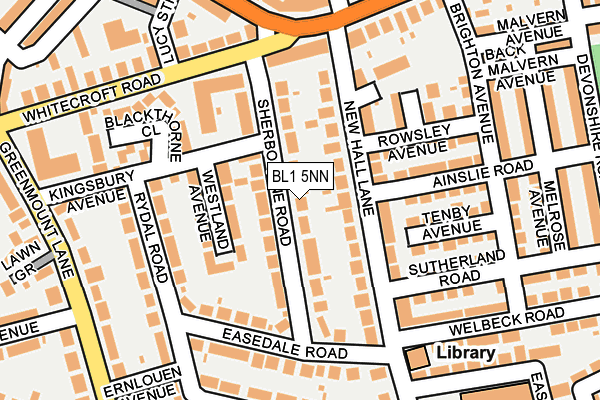 BL1 5NN map - OS OpenMap – Local (Ordnance Survey)