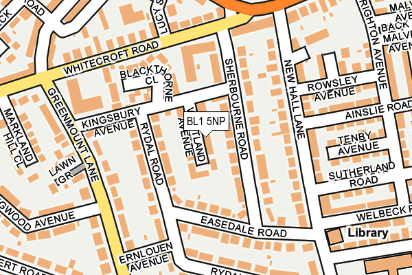 BL1 5NP map - OS OpenMap – Local (Ordnance Survey)
