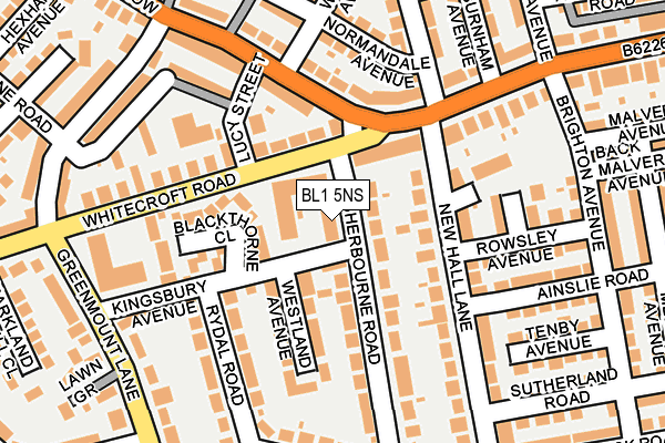 BL1 5NS map - OS OpenMap – Local (Ordnance Survey)