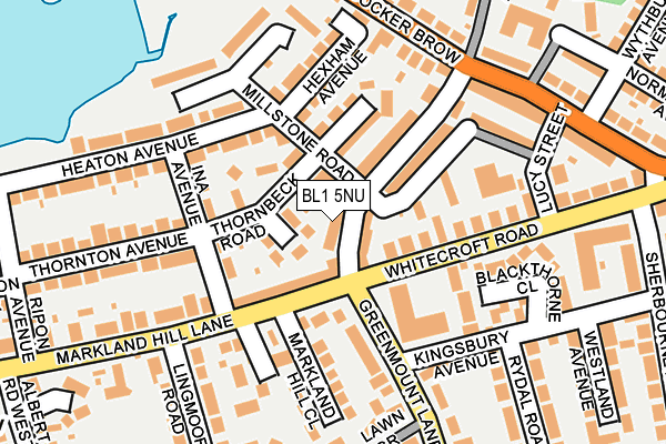 BL1 5NU map - OS OpenMap – Local (Ordnance Survey)