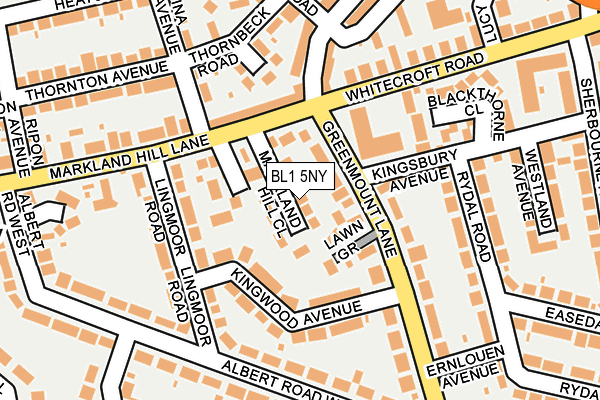 BL1 5NY map - OS OpenMap – Local (Ordnance Survey)