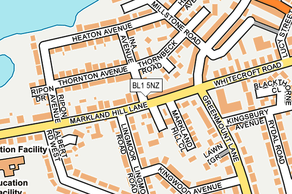 BL1 5NZ map - OS OpenMap – Local (Ordnance Survey)