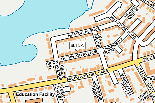 BL1 5PJ map - OS OpenMap – Local (Ordnance Survey)