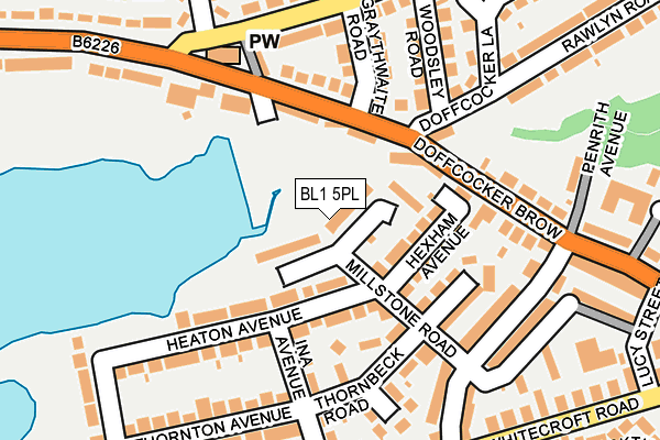 BL1 5PL map - OS OpenMap – Local (Ordnance Survey)