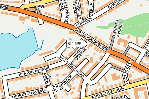 BL1 5PP map - OS OpenMap – Local (Ordnance Survey)