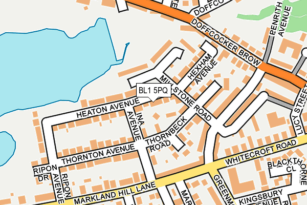BL1 5PQ map - OS OpenMap – Local (Ordnance Survey)