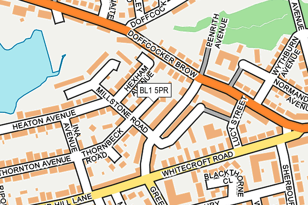 BL1 5PR map - OS OpenMap – Local (Ordnance Survey)