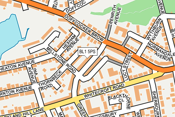 BL1 5PS map - OS OpenMap – Local (Ordnance Survey)