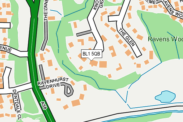 BL1 5QB map - OS OpenMap – Local (Ordnance Survey)