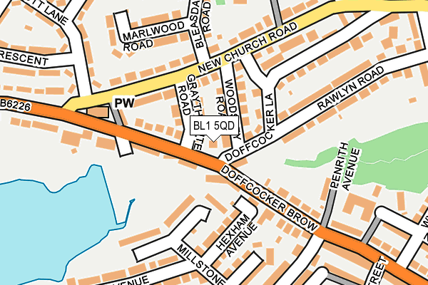 BL1 5QD map - OS OpenMap – Local (Ordnance Survey)