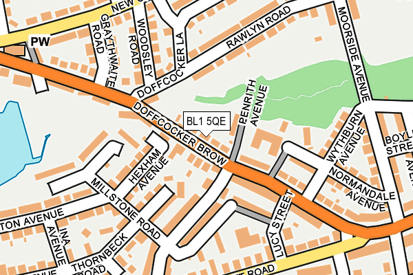 BL1 5QE map - OS OpenMap – Local (Ordnance Survey)