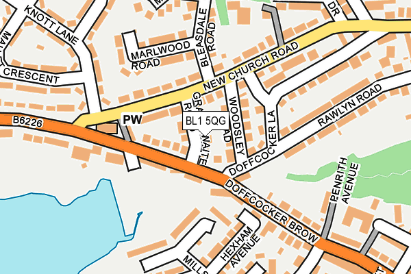 BL1 5QG map - OS OpenMap – Local (Ordnance Survey)