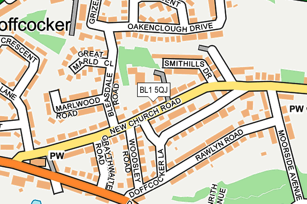 BL1 5QJ map - OS OpenMap – Local (Ordnance Survey)