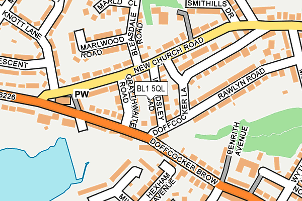 BL1 5QL map - OS OpenMap – Local (Ordnance Survey)