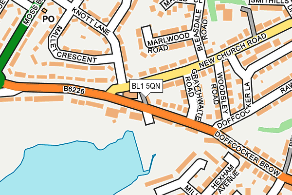 BL1 5QN map - OS OpenMap – Local (Ordnance Survey)
