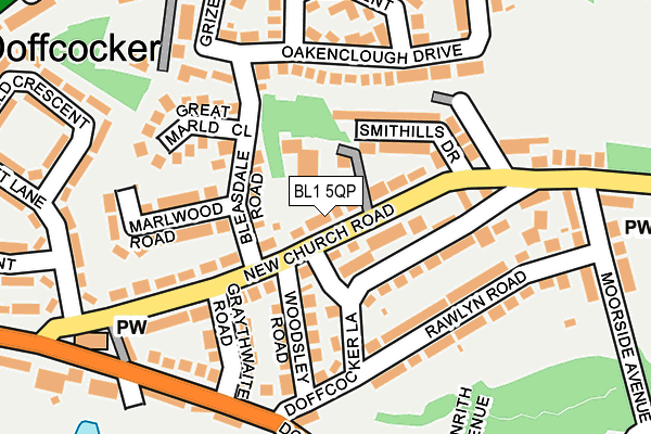 BL1 5QP map - OS OpenMap – Local (Ordnance Survey)