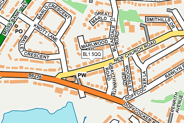BL1 5QQ map - OS OpenMap – Local (Ordnance Survey)