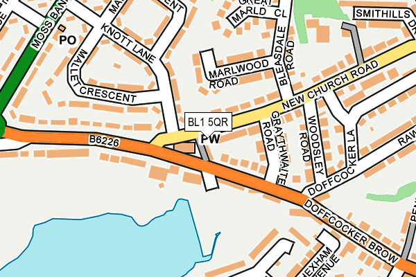 BL1 5QR map - OS OpenMap – Local (Ordnance Survey)