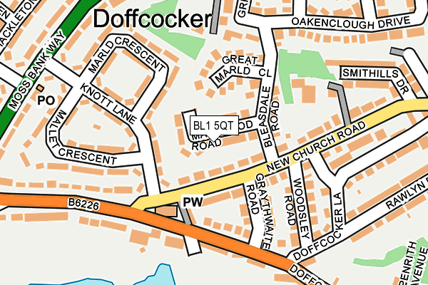 BL1 5QT map - OS OpenMap – Local (Ordnance Survey)